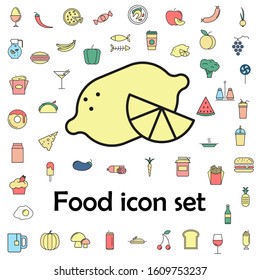 lemon colored icon. food icons universal set for web and mobile