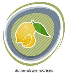 Lemon colorful icon