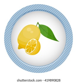 Lemon colorful icon