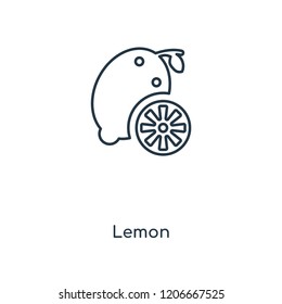 Lemon concept line icon. Linear Lemon concept outline symbol design. This simple element illustration can be used for web and mobile UI/UX.