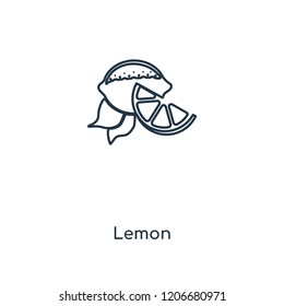 Lemon concept line icon. Linear Lemon concept outline symbol design. This simple element illustration can be used for web and mobile UI/UX.