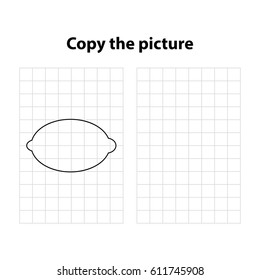 lemon  copy the picture, game for children (kids)