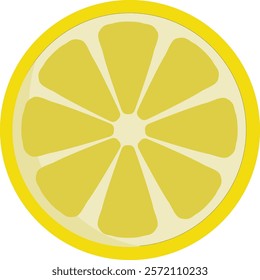 Lemon cut in half in vector EPS10