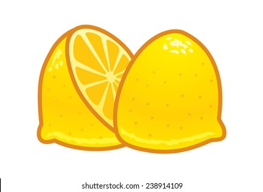 Lemon cut illustration