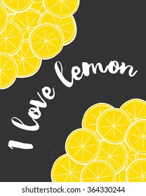 lemon cut on a black background