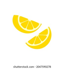 Lemon cut pieces vector illustration isolated on white background