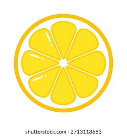 Lemon Cut Vector. Sliced Lemon Illustration. Perfect for food packaging, drink labels, menus, branding, healthy lifestyle graphics, and fresh summer-themed designs