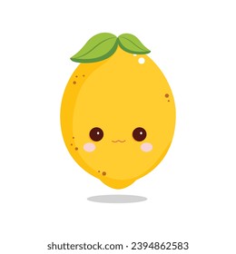 lemon cute character icon logo