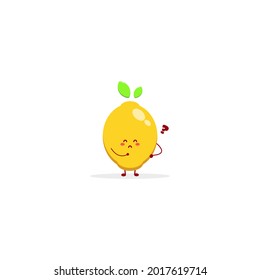 Lemon  cute character illustration smile happy mascot logo kid