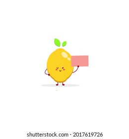 Lemon  cute character illustration smile happy mascot logo kid