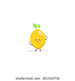 Lemon  cute character illustration smile happy mascot logo kid
