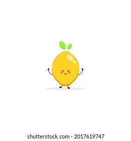 Lemon  cute character illustration smile happy mascot logo kid