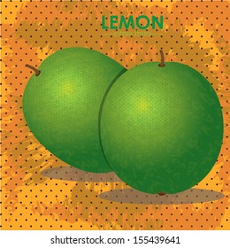lemon design over dotted background vector illustration