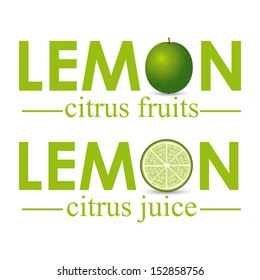 lemon design over white background vector illustration
