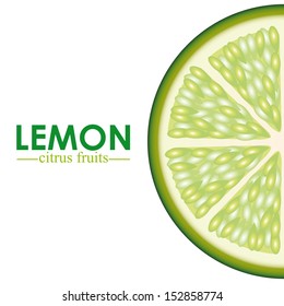 lemon design over white background vector illustration