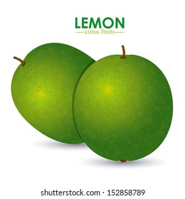 lemon design over white background vector illustration
