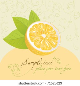 Lemon. Design template. For themes meal, the menu, holidays. Vector illustration