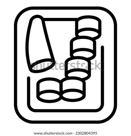 Lemon dish icon outline vector. Food peri. Meat jerk