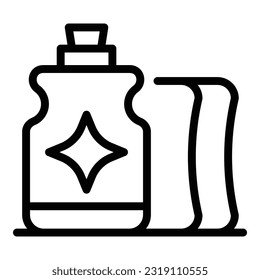 Lemon dishwash icon outline vector. Liquid bottle. Clean wash