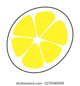 lemon doodle drawing on white background isolated vector