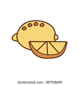 Lemon doodle icon