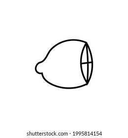 lemon Doodle Icon isolated on white background. line vector for web, computer and mobile app