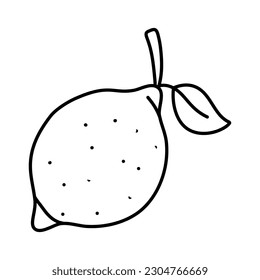 Illustrationen zum Zitronensymbol in Vektorgrafik. Handgezeichnete Zitronenillustrationen in Vektorgrafik.