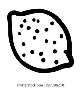 Lemon doodle style vector illustration isolated on white background