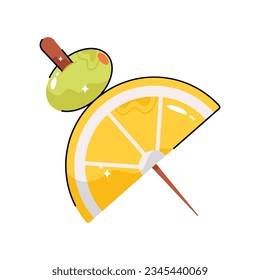 Sticker relleno de contorno del vector del doodle de limón. archivo EPS 10