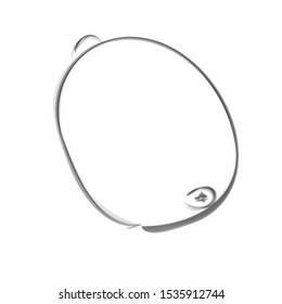 Lemon drawing. Black and white.