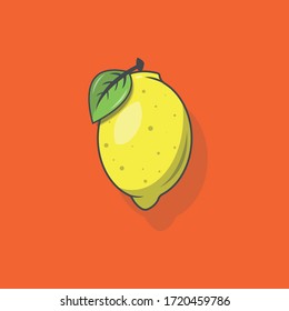 lemon drawing, flat drawing, vector lemon drawing
