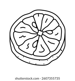 lemon dried fruit line icon vector. lemon dried fruit sign. isolated contour symbol black illustration