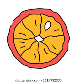 lemon dried fruit line icon vector. lemon dried fruit sign. isolated symbol illustration