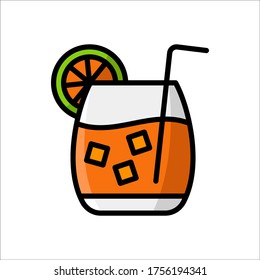 lemon drink - food and drink icon vector design template