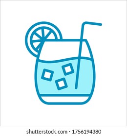 lemon drink - food and drink icon vector design template