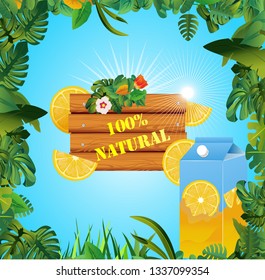 Lemon drinks advertising design vector template