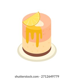 Lemon Drizzle Mini Cake Illustration