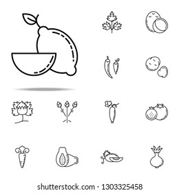 lemon dusk style icon. Vegetables icons universal set for web and mobile