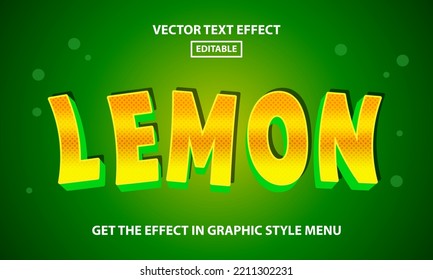 Lemon Editable Text Effect Style