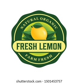 Lemon farm fresh logo template 