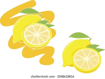 lemon flat design for any type of use ; additional element, t-shirt design, banner, or etc