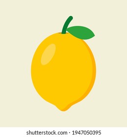 lemon flat design vector illustration. can be used in restaurant menu, cooking books and organic farm label. Healthy food. Tasty vegan . Organic product. Culinary ingredient. Detailed vector design