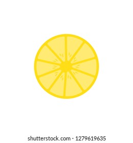 lemon flat icon. colored vector design illustration.