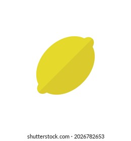 Icono limón plano sobre fondo blanco