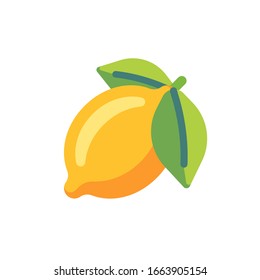 Lemon flat icon. Slot machine symbol