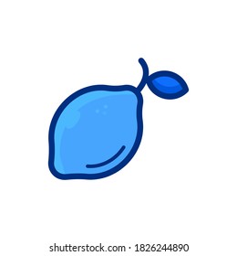 lemon, flat outline fruit icon