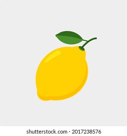 Lemon Flat Style, Icon Illustration