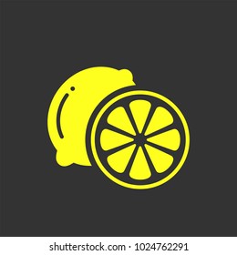 Lemon flat vector icon