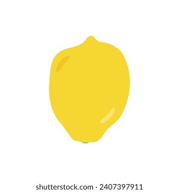 Zitronenflache Vektorgrafik.
Citrus, Vitamin C, einzeln auf weißem Hintergrund.
Für Druck oder Web.