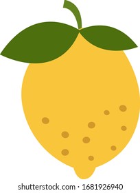 lemon flat vector image isolated on white